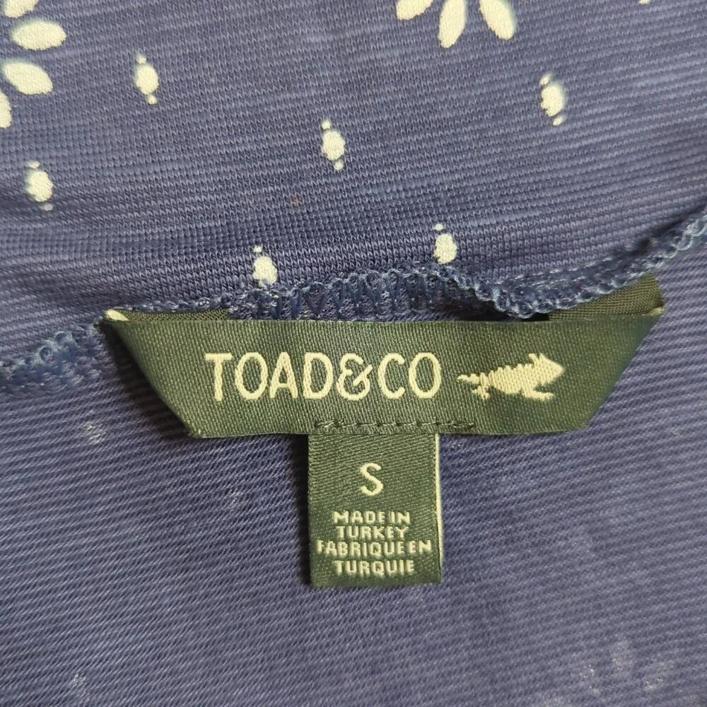 Toad&Co Women's Size Small Chaka Skirt, Navy Blue Print - Picture 5 of 8